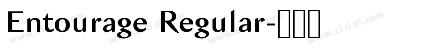 Entourage Regular字体转换